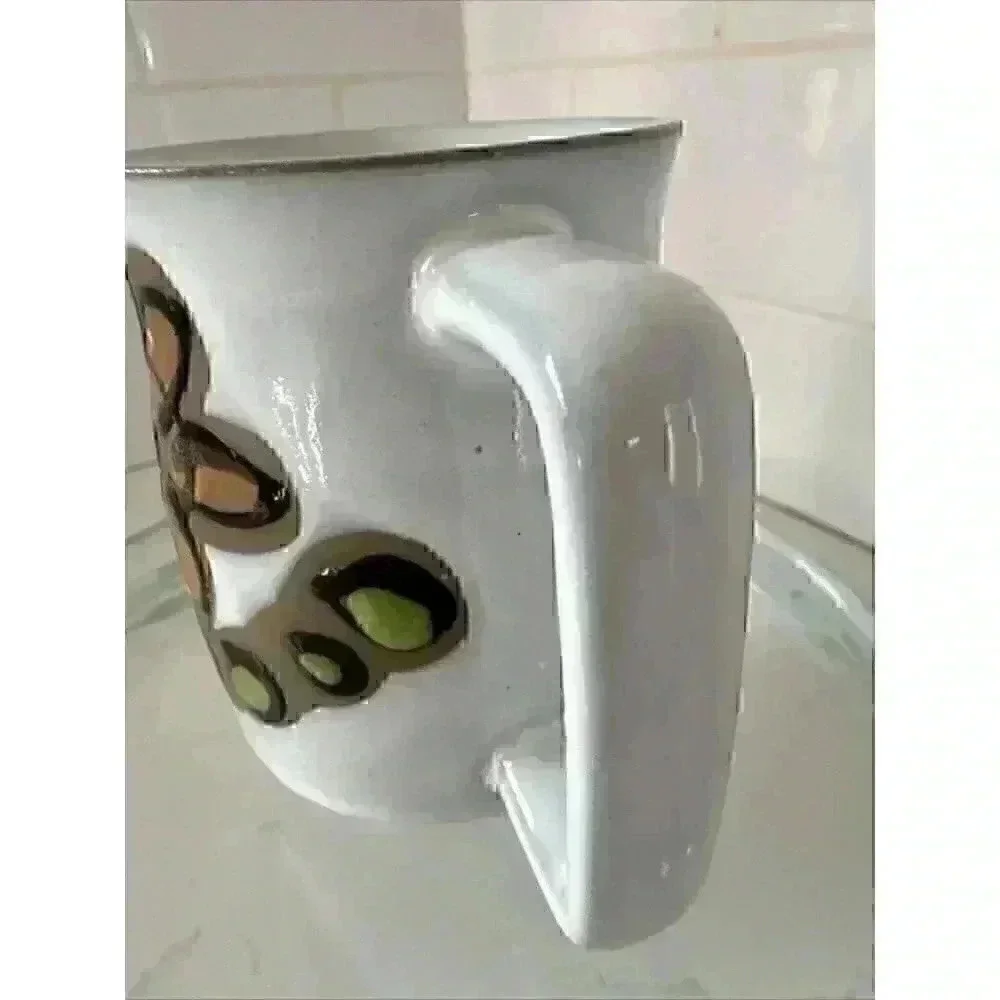 Vintage 1980s Owl Coffee Mug Cup 3.75 Inch Tall Ceramic